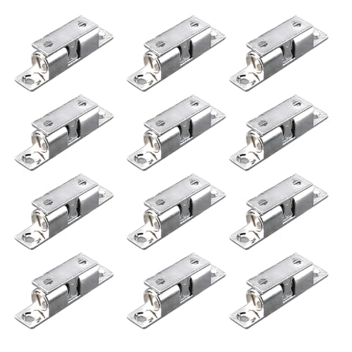 12 Pcs Doppelbällchen Spannungswalzen Catch Latches Möbeltür Verstellbare Schrank Hardware Anpassungszink Legierungsschrankriegel Riegel von YUNNIAN