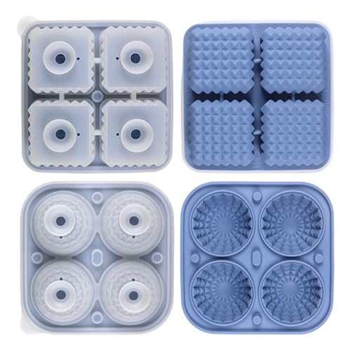 2 Pack Kreative Geometrische Eiswürfel Formen Silikonkugel Tablett Für Cocktails Whiskys Nicht Stick Küchenwares Formen Für Cocktails Und Getränke von YUNNIAN