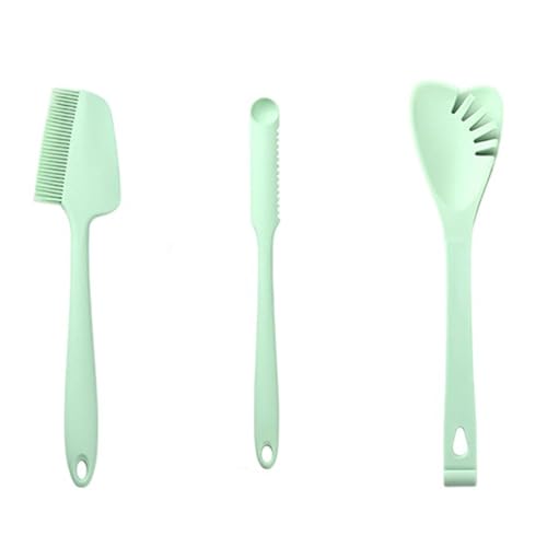 3pcs Silicon Backspratel Set Hitzebeständige Küchenutensilien Flexible Schaber Zum Mischen Von Frosts Nicht Überrutschen Griffe Backschaber Set Küchenwerkzeug von YUNNIAN