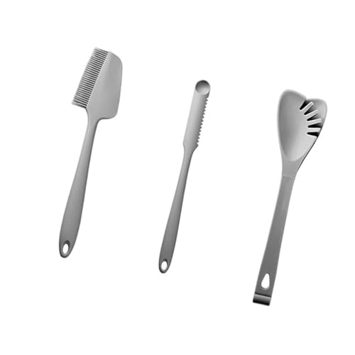 3pcs Silicon Backspratel Set Hitzebeständige Küchenutensilien Flexible Schaber Zum Mischen Von Frosts Nicht Überrutschen Griffe Backschaber Set Küchenwerkzeug von YUNNIAN
