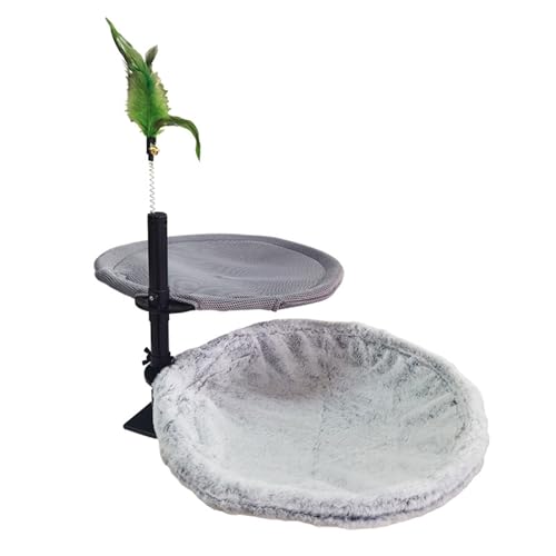 YUNNIAN Ergonomische Katzenbett Für Schreibtisch Verstellbarer Stahl Rahmen Stoff Raumsparung Schreibtisch Haustier Hängematte Hängemattenbett Bettpolster von YUNNIAN