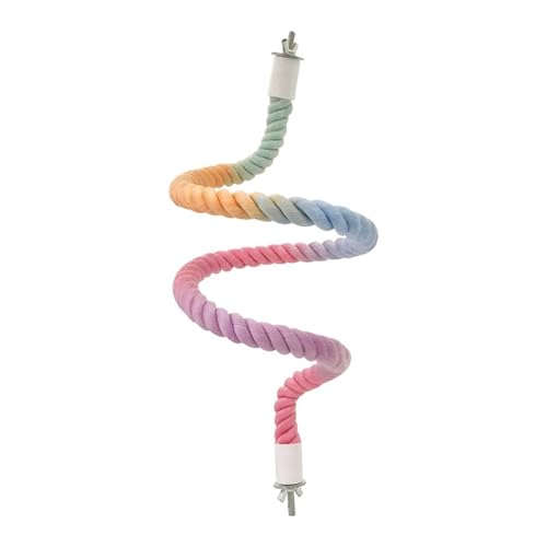 YUNNIAN Gradienten Bird Seil Barsch Bieger Einstellbares Kletterseil Spielzeug Für Papageien Grübchen Lovebirds Und Cockatiels Cockatiel Cage Accessoires von YUNNIAN