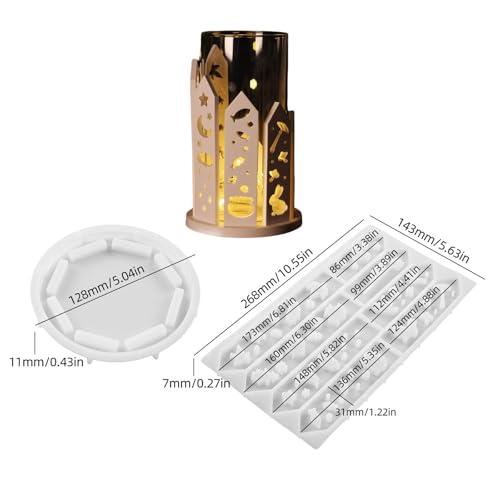 Haus Kerzenhalter Schimmelpilze Haus Candlestick Silikon Textur Harz Für Kreative Dekore Projekt Kerzenhalter Silikonform Geeignet von YUNNIAN
