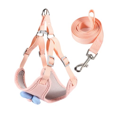 YUNNIAN Hundeleine Schlupfweste Mit Schönes Blumenweste Seil Langes Haustier Starkes Training Gehen Schwimmwanderung Haustierkabelbaum von YUNNIAN