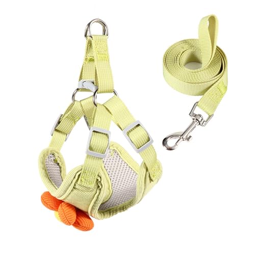 YUNNIAN Hundeleine Schlupfweste Mit Schönes Blumenweste Seil Langes Haustier Starkes Training Gehen Schwimmwanderung Haustierkabelbaum von YUNNIAN