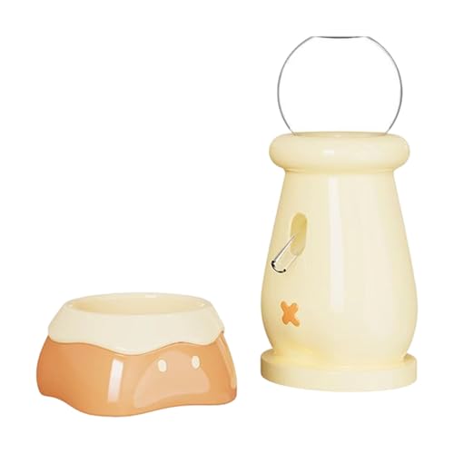 YUNNIAN Keramikhamster Futterschüssel Und Wasserspender Set Nonspill Design Für Chinchillas Fütterung Wasserzubehör Hamster Futterschale Wasserspender YUNNIAN Keramikhamster Futterschüssel Und Wasserspender Set Nonspill Design Für Chinchillas Fütterung Wasserzubehör Hamster Futterschale Wasserspender von YUNNIAN