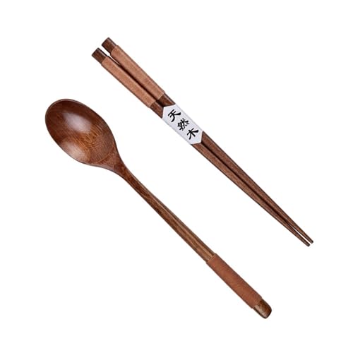 Nachhaltige Holz Essstäbchen Und Löffel Effiziente Utensilienformen Resistente Küchenwaren Für Home Office Besteck Set von YUNNIAN
