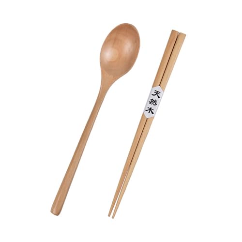 Nachhaltige Holz Essstäbchen Und Löffel Effiziente Utensilienformen Resistente Küchenwaren Für Home Office Besteck Set von YUNNIAN