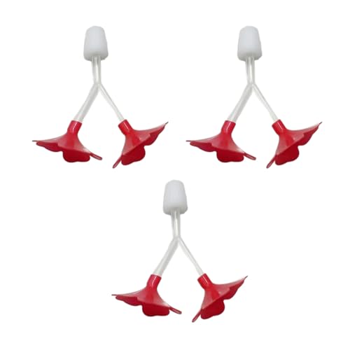Set mit 3 wetterfesten Vogeltränken Y-Form Futterstation Kolibris Blumenfutterstation Dekoration für den Außenbereich Garten Kolibri Futterstation Rote Blumen von YUNNIAN