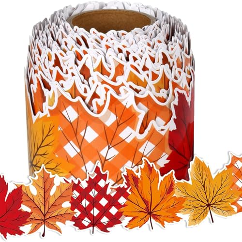 Thanksgiving Leaf Border Tric Wall Aufkleber 32 8ft Bulletin Board Grenzen Aufkleber Für Klassenzimmer Kündigungsbretter Tafel Klassenzimmer Dekoration von YUNNIAN