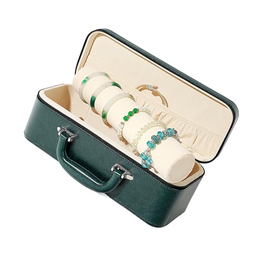 Vintage Leder Schmuck Organisatoren Box Mit Reißverschluss Verschließen Mehrere Schichtfächer Weiche Futter Für Ohrringe Halsketten Reisen Aufbewahrung Tragbare Schmuckschachtel Für Den Täglichen von YUNNIAN