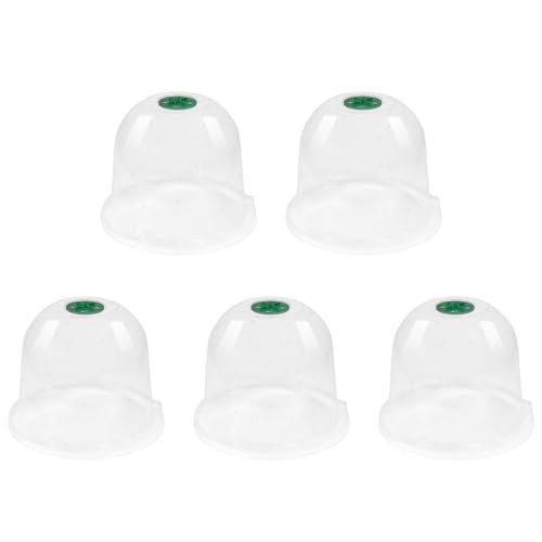 YUNNIAN 5pcs PVC Pflanzenschutzkuppel Deckungen Mit Sehr Sichtbarkeit Und Kaltem Wetterwiderständen Für Garten Gewächshäuser Verwenden Gartenpflanzenabdeckungen Mit Gewächshäusern von YUNNIAN