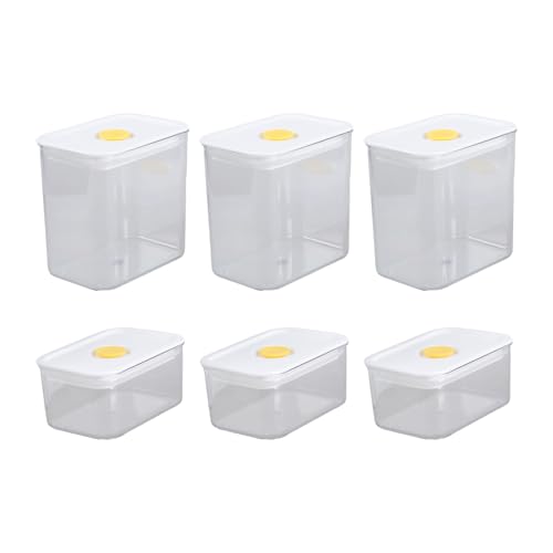 YUNNIAN 6PCS Stapelbare Lebensmittelvorstellungsbehälter Mit Luftdichtem Design Für Küchenluftstoffe Organisation Und Snacks Erhaltung Stapelbarer Panelscontainer von YUNNIAN