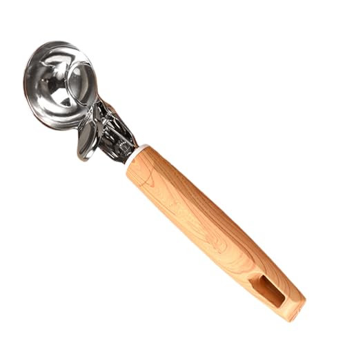 YUNNIAN Edelstahl-Eisportionierer für einfaches Servieren und antihaftbeschichteter Dessertbagger mit ergonomischer Rutschfestigkeit von YUNNIAN