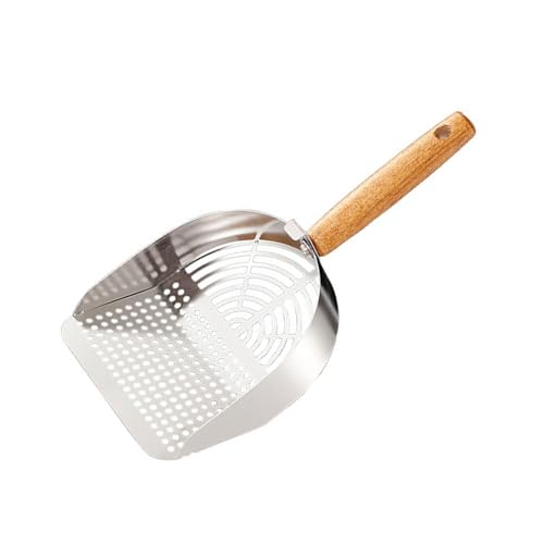 YUNNIAN Edelstahl Haustierstreu Schaufeln Mit Rostbeständigem Holzgriff Für Einfache Abfälle Und Effiziente Sieben Effiziente Haustierstreu Sifter YUNNIAN Edelstahl Haustierstreu Schaufeln Mit Rostbeständigem Holzgriff Für Einfache Abfälle Und Effiziente Sieben Effiziente Haustierstreu Sifter von YUNNIAN