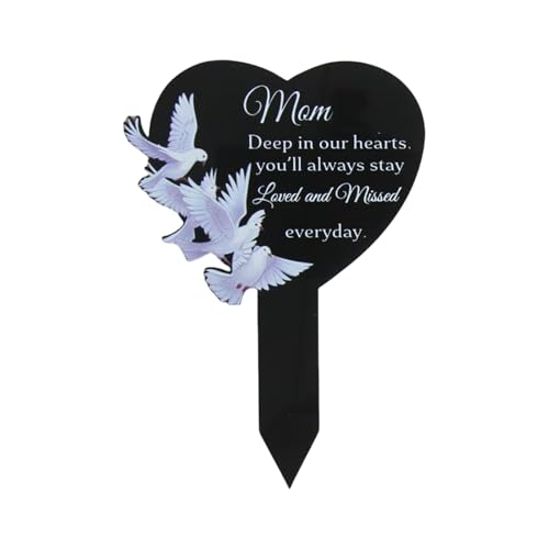 YUNNIAN Friedhofsdenkmäler Plaques Herzform Hält Acryl Sympathy Decors Familie Erinnerung Wetterfest Für Grab Acryldenkmäler Für Eltern von YUNNIAN