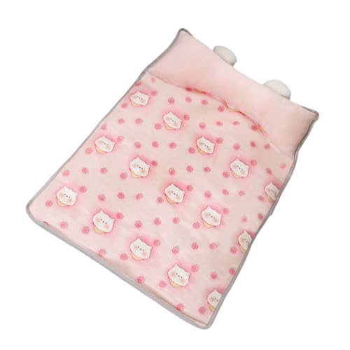 YUNNIAN Kühlung Haustiermatte Für Hundekatzen Nonslip Ice Seide Bettwäsche Kleines Bettpolster Mit Schönen Muster Rassen Ruhebett Bett Für Hund von YUNNIAN