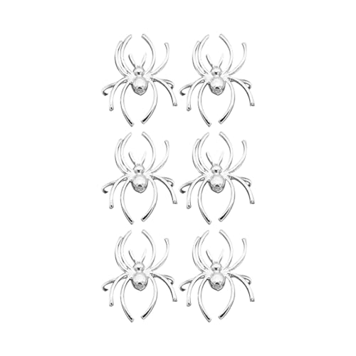 YUNNIAN Packung Von 6 Eleganten Spinnen Designs Halfter Halloween Kitchen Dekoration Mit Rostfrohen Metall Finish Halloween Esstisch Dekoration von YUNNIAN