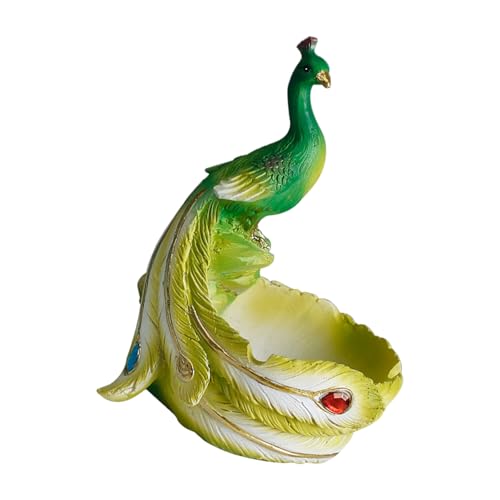 YUNNIAN Peafowl Plant Container Blumenpot Gartenbehälter Keramik Fleischiger Pflanzen Pflanzer Für Home Office Schreibtisch Ornament Leichter Harz Blumentopf von YUNNIAN