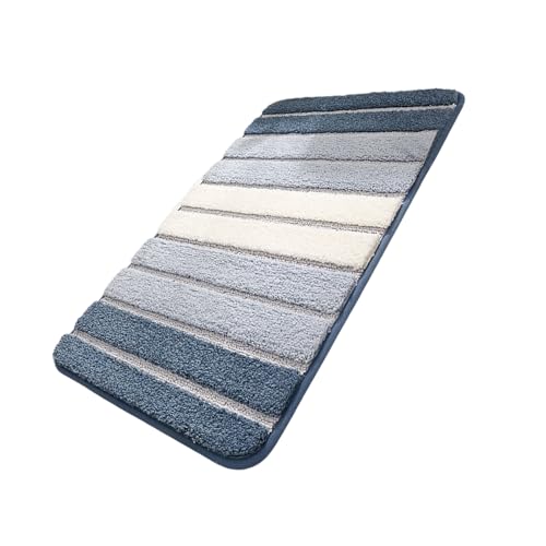 YUNNIAN Schnell Trockener Badezimmer Teppich Streifen Superweiche Dicke Plüsch Absorbierende Teppichbodenmatte Waschmaschinenbadematte Mikrofaser Badematte von YUNNIAN