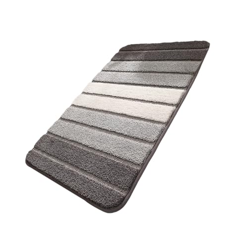 YUNNIAN Schnell Trockener Badezimmer Teppich Streifen Superweiche Dicke Plüsch Absorbierende Teppichbodenmatte Waschmaschinenbadematte Mikrofaser Badematte von YUNNIAN