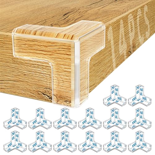 YUNPYCHY Eckschutzkanten Baby Silikon, 14 Stück Kantenschutz Eckenschutz Baby Transparent, Eckenschutz Baby Selbstklebend für Möbel, Glastisch von YUNPYCHY