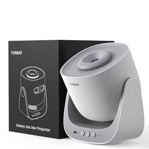 YUNRAY Sternenhimmel Projektor, Galaxy Star Planetarium Projector Sternenprojektor Nachtlichthimmel Lampe mit Akk, Galaxy Lite Projector für Kind Erwachsene Schlafzimmer Weihnacht Geschenk - 2 Discs von YUNRAY