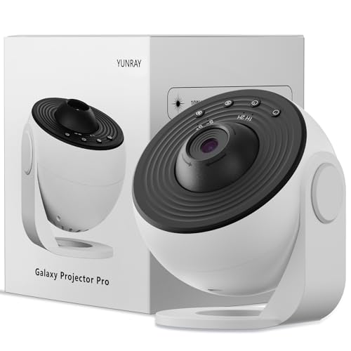 YUNRAY Sternenhimmel Projektor, Galaxy Star Planetarium Projector Sternenprojektor Nachtlichthimmel Lampe mit 1 Glas Disc, Galaxy Projektor Pro für Kind Erwachsene Schlafzimmer Weihnacht Geschenk von YUNRAY