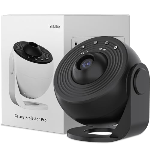 YUNRAY Sternenhimmel Projektor, Galaxy Star Planetarium Projector Sternenprojektor Nachtlichthimmel Lampe mit 1 Glas Disc, Galaxy Projektor Pro für Kind Erwachsene Schlafzimmer Weihnacht Geschenk von YUNRAY