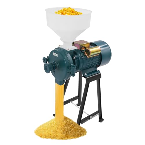 YUNRUX Elektrische Getreidemühle 1400RPM Malzmühle Schnelle Pulverisiermaschine Trockene Gewürzmühle Maschine Malzbrecher Schrotmühle Grain Malt Mill Crusher für Getreide Gerstenmahlung mit Trichter von YUNRUX