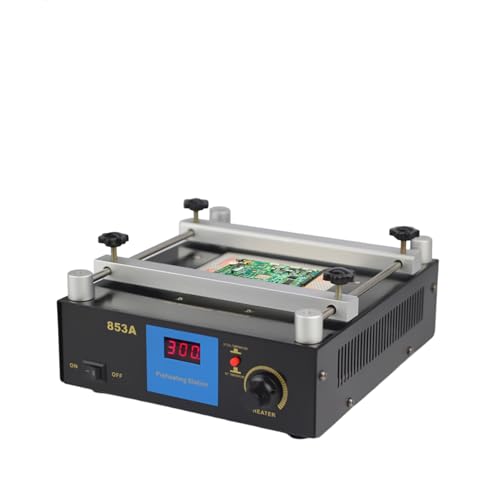 YUNRUX Elektrische Löt-Heizplatte 120 * 120mm Heizfläche Infrarot Heizplatte Löten 50-400℃ Heizplatte LCD-Elektronische Heizplatten-Vorheizstation Schweißer-Vorwärm-Heizplatte 853A von YUNRUX