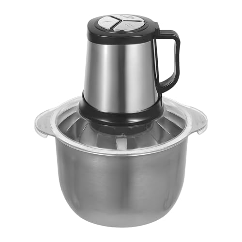 YUNRUX Elektrischer Fleischwolf 5L Küche Zerkleinerer Edelstahl Elektrisch Multizerkleinerer 3 Geschwindigkeitmodi Multifunktion WurstfüllerElektrischer Wurstmaschine Fleischwolf Reiner Kupfermotor von YUNRUX
