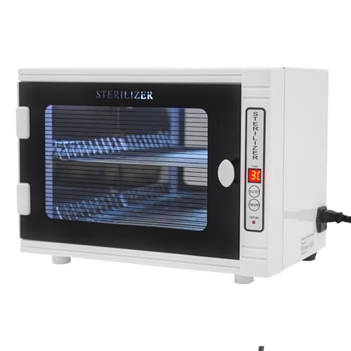 YUNRUX UV Desinfektionsschrank 12L Ozon Desinfektion Maschine LED-Bildschirm UV-Sterilisator UV Steriliser mit Timer Kontrolle Sterilisationsgerät Maniküre UV Sterilizer für Kosmetik Friseursalon von YUNRUX