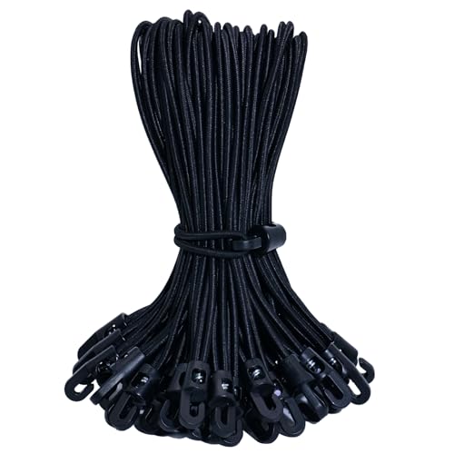 YUNSHANGHE 25 Stück Spanngummi mit Haken, 25cm Expander mit Haken, Gummispanner mit Haken, Multifunktional Planenspanner für Planen Plakate Zelt Banner Pavillions, Schwarz von YUNSHANGHE