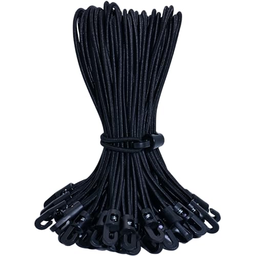 YUNSHANGHE 25 Stück Spanngummi mit Haken, 30cm Expander mit Haken, Gummispanner mit Haken, Multifunktional Planenspanner für Planen Plakate Zelt Banner Pavillions, Schwarz von YUNSHANGHE