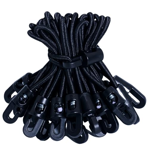 YUNSHANGHE 50 Stück Spanngummi mit Haken, 10cm Expander mit Haken, Gummispanner mit Haken, Multifunktional Planenspanner für Planen Plakate Zelt Banner Pavillions, Schwarz von YUNSHANGHE