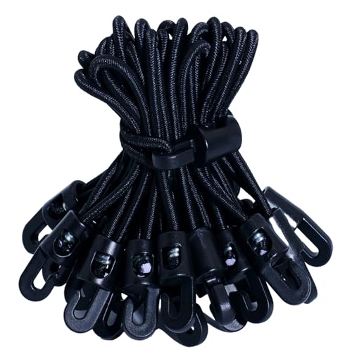 YUNSHANGHE 50 Stück Spanngummi mit Haken, 15cm Expander mit Haken, Gummispanner mit Haken, Multifunktional Planenspanner für Planen Plakate Zelt Banner Pavillions, Schwarz von YUNSHANGHE