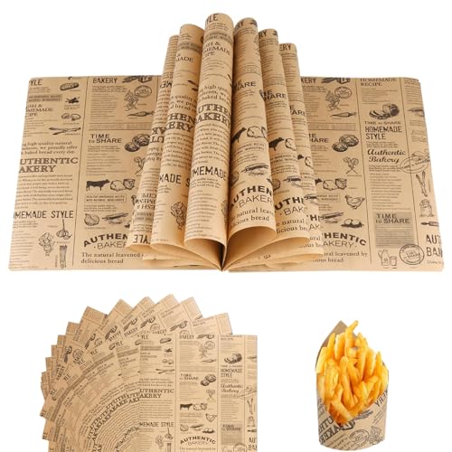 Blatt Deli Papierblätter, 25x25cm Sandwich Wrap Papier, Blatt Deli Papierblätter, 25x25cm Sandwich Wrap Papier, von YUNXCNA