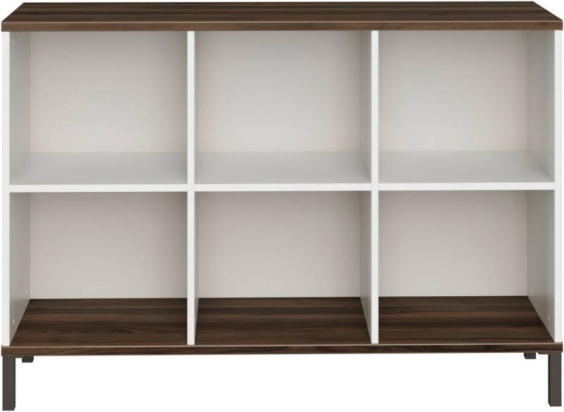 YUNY by PAIDI Sideboard LOVELY ALIV mit 6 offenen Fächern (B/H/T ca. 123x85x38cm, Off-White/Dark-Walnut), yuny by PAIDI von YUNY by PAIDI