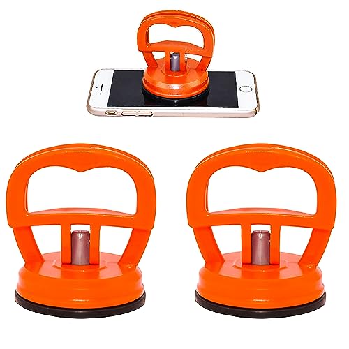 2 Stück Handy Display Saugnapf YUNYAN Dent Saugnapf Glassauger Ausbau Werkzeug Set Dellen Rausziehen Saugheber für Mobiltelefon Tablet Display LCD Reparaturwerkzeug(Orange) von YUNYAN