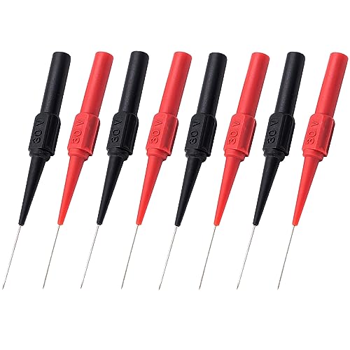 4 Paare Multimeter Bananenstecker YUNYAN 0.7mm Isolations Piercing Nadel Messspitzen Prüfnadeln Abnehmbare Sonde Multimeter Rot und Schwarz Testsonden für Digitale Multimeter 4 Paare Multimeter Bananenstecker YUNYAN 0.7mm Isolations Piercing Nadel Messspitzen Prüfnadeln Abnehmbare Sonde Multimeter Rot und Schwarz Testsonden für Digitale Multimeter von YUNYAN