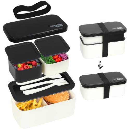 Lunchbox Erwachsene 1450ML, Doppellagig Brotdose Kinder mit Fächern, Auslaufsicher Bento Box Erwachsene Lunchbox Kinder Mikrowelle BPA-Frei für Mädchen und Jungen Lunchbox Erwachsene 1450ML, Doppellagig Brotdose Kinder mit Fächern, Auslaufsicher Bento Box Erwachsene Lunchbox Kinder Mikrowelle BPA-Frei für Mädchen und Jungen von YUNYODA