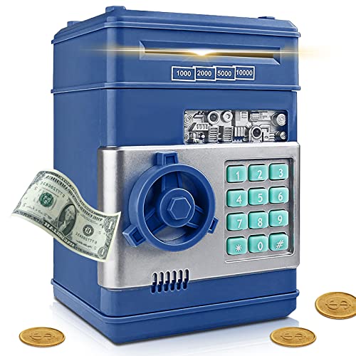 YUNYODA Elektronische Spardose für Kinder, Digitale Spardose mit Passwort, große elektrische Spardose ATM Bank Safe Maschine, automatische Banken für Kinder von YUNYODA