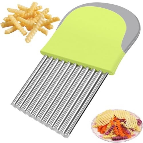 YUNYU Stainless Steel Crinkle Chip Cutter - Potato Chipper & Vegetable Chopper for Slicing, Dicing, Salad Prep & Frying | Multi-Purpose Kitchen Tool YUNYU Stainless Steel Crinkle Chip Cutter - Potato Chipper & Vegetable Chopper for Slicing, Dicing, Salad Prep & Frying | Multi-Purpose Kitchen Tool von YUNYU