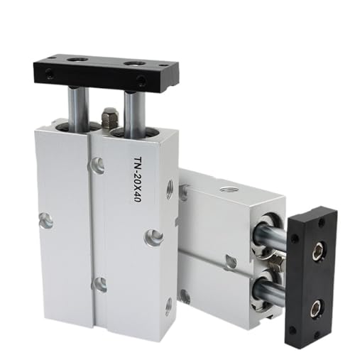 Doppelstange TN10/16 Pneumatikzylinder Luft Aluminiumlegierung Hub 10-100mm 1Stk(Stroke 40mm,TN10 (Bore 10)) von YUOBRUVB