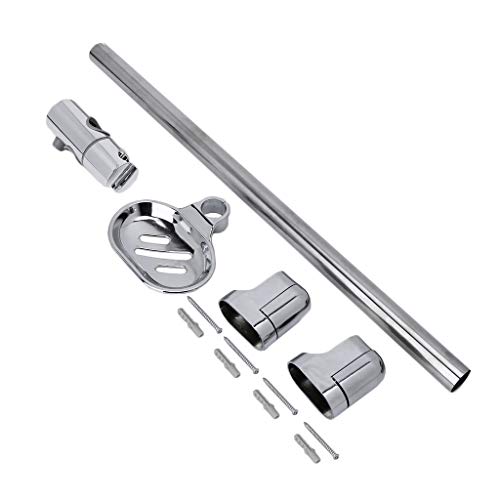 YUOIUX Handbrause Schieber Halter Slide mit Seifenablage Verstellbarer Duschhalter Lifter Rohr von YUOIUX