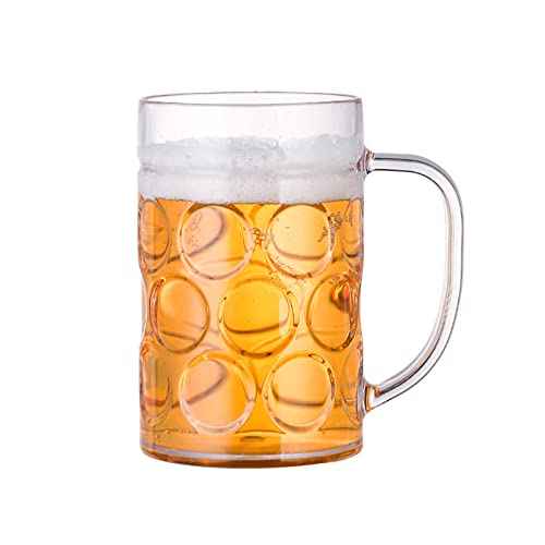 YUOIUX Unzerbrechlicher Acryl-Bierkrug Bruchsicherer Trinkbecher mit Griff Milch Kaffee Wasserbecher Wiederverwendbar Champagnerbecher für YUOIUX Unzerbrechlicher Acryl-Bierkrug Bruchsicherer Trinkbecher mit Griff Milch Kaffee Wasserbecher Wiederverwendbar Champagnerbecher für von YUOIUX