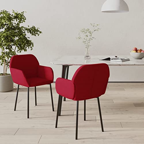 Esszimmerstühle 2er Set Weinrot Samt Velvet Dining Chairs with Armrests, Modern Ergonomic Design for Living Room Kitchen Office, High Comfort Padded Seats, Sturdy Metal Frame, Easy Assembly Required Esszimmerstühle 2er Set Weinrot Samt Velvet Dining Chairs with Armrests, Modern Ergonomic Design for Living Room Kitchen Office, High Comfort Padded Seats, Sturdy Metal Frame, Easy Assembly Required von YUOTYRKTEJRSG