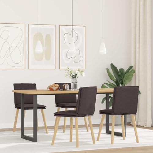 Esszimmerstühle 4 STK. Dunkelbraun Stoff Dining Chairs Set with Soft Upholstered Seat and Backrest, Modern Comfortable Kitchen Chairs for Dining Room Living Guest Room von YUOTYRKTEJRSG