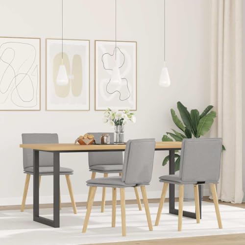 Esszimmerstühle 4 STK. Wolkengrau Stoff Dining Chairs Set with Comfortable Cushion, Modern Design for Living Room Kitchen, Durable Polyester Fabric and Metal Frame, Easy Assembly Esszimmerstühle 4 STK. Wolkengrau Stoff Dining Chairs Set with Comfortable Cushion, Modern Design for Living Room Kitchen, Durable Polyester Fabric and Metal Frame, Easy Assembly von YUOTYRKTEJRSG